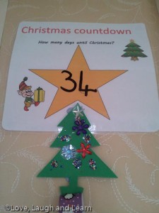 Christmad paper chain countdown