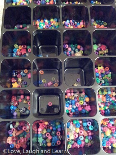 Toddler bead sorting