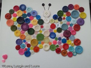 Button Art Butterfly