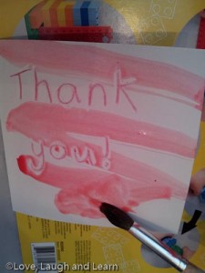 Wax resist thank you cards